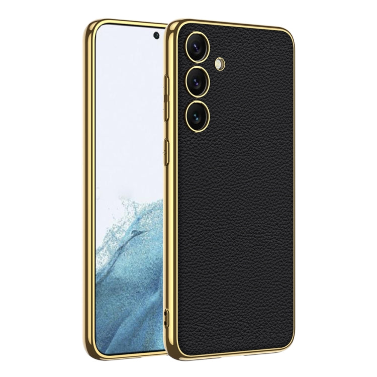 For Samsung Galaxy S24 5G GKK Plating TPU + Leather Full Coverage Phone Case(Black) - Galaxy S24 5G Cases by GKK | Online Shopping South Africa | PMC TechLife | Buy Now Pay Later Mobicred
