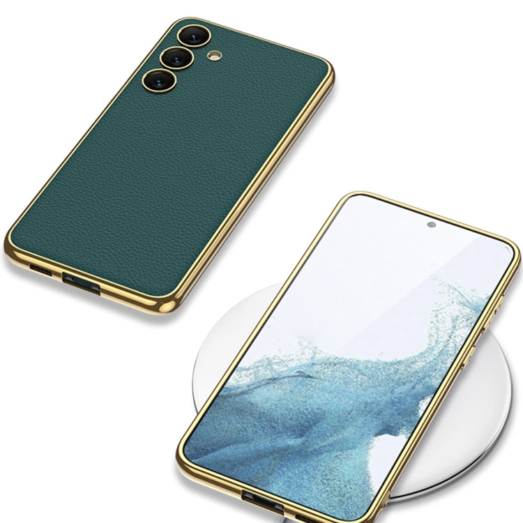 For Samsung Galaxy S24 5G GKK Plating TPU + Leather Full Coverage Phone Case(Black) - Galaxy S24 5G Cases by GKK | Online Shopping South Africa | PMC TechLife | Buy Now Pay Later Mobicred