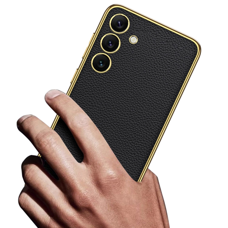 For Samsung Galaxy S24 5G GKK Plating TPU + Leather Full Coverage Phone Case(Black) - Galaxy S24 5G Cases by GKK | Online Shopping South Africa | PMC TechLife | Buy Now Pay Later Mobicred