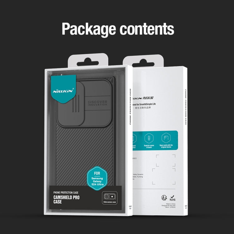 For Samsung Galaxy S24 Ultra 5G NILLKIN Black Mirror Pro Series Camshield PC Phone Case(Black) - Galaxy S24 Ultra 5G Cases by NILLKIN | Online Shopping South Africa | PMC TechLife | Buy Now Pay Later Mobicred