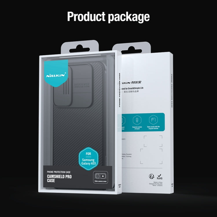 For Samsung Galaxy A55 NILLKIN Black Mirror Pro Series Camshield PC Phone Case(Green) - free shipping - PMC TechLife - Order now!