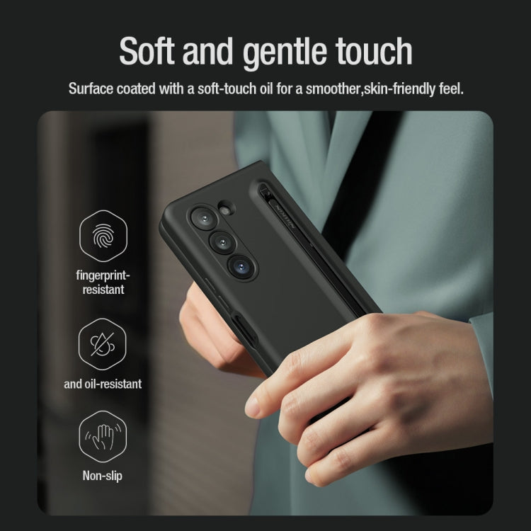 For Samsung Galaxy Z Fold5 NILLKIN Flex Pure PC + Liquid Silicone Phone Case with S Pen(Black) - Galaxy Z Fold5 Cases by NILLKIN | Online Shopping South Africa | PMC TechLife | Buy Now Pay Later Mobicred