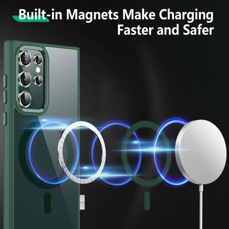 For Samsung Galaxy S24 Ultra 5G Acrylic PC MagSafe Magnetic Phone Case(Green) - Galaxy S24 Ultra 5G Cases by PMC TechLife | Online Shopping South Africa | PMC TechLife | Buy Now Pay Later Mobicred