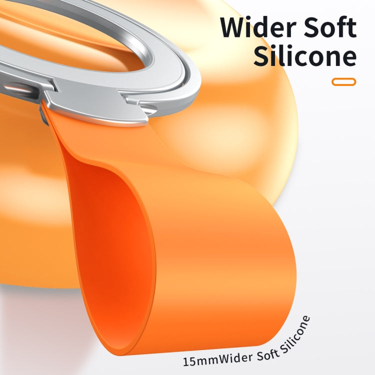 MagSafe Magnetic Pivot Stand Phone Ring Holder(Silver + Orange) - free shipping - PMC TechLife - Order now!