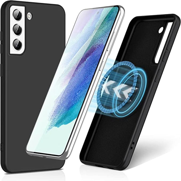 For Samsung Galaxy S24 5G MagSafe Magnetic Liquid Silicone Phone Case(Black) - Galaxy S24 5G Cases by PMC TechLife | Online Shopping South Africa | PMC TechLife