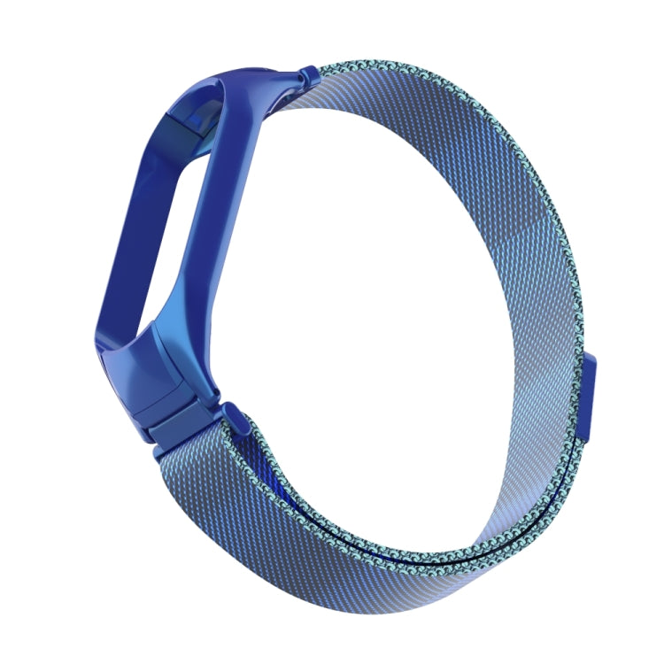 For Xiaomi Mi Band 5 Milano Solid Color Magnetic Stainless Steel Watch Band(Blue) - Watch Bands by PMC TechLife | Online Shopping South Africa | PMC TechLife | Buy Now Pay Later Mobicred