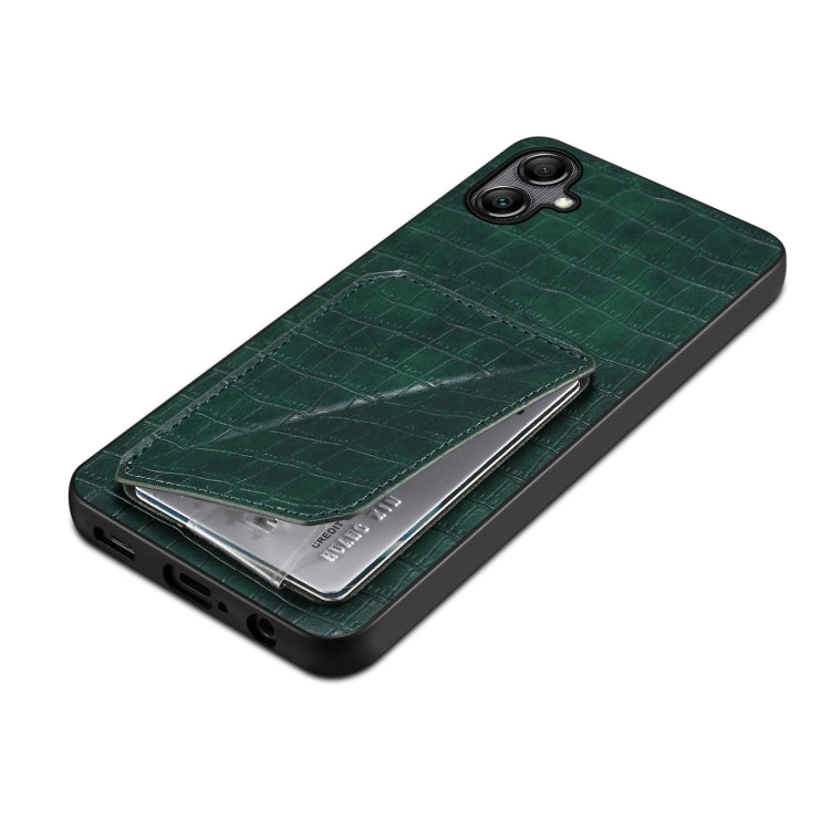 For Samsung Galaxy S23+ 5G Denior Imitation Crocodile Leather Back Phone Case with Holder(Green) - Galaxy S23+ 5G Cases by Denior | Online Shopping South Africa | PMC TechLife | Buy Now Pay Later Mobicred