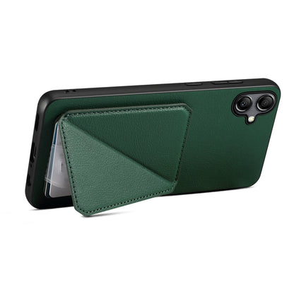 For Samsung Galaxy S23 5G Denior Imitation Calf Leather Back Phone Case with Holder(Green) - Galaxy S23 5G Cases by Denior | Online Shopping South Africa | PMC Jewellery