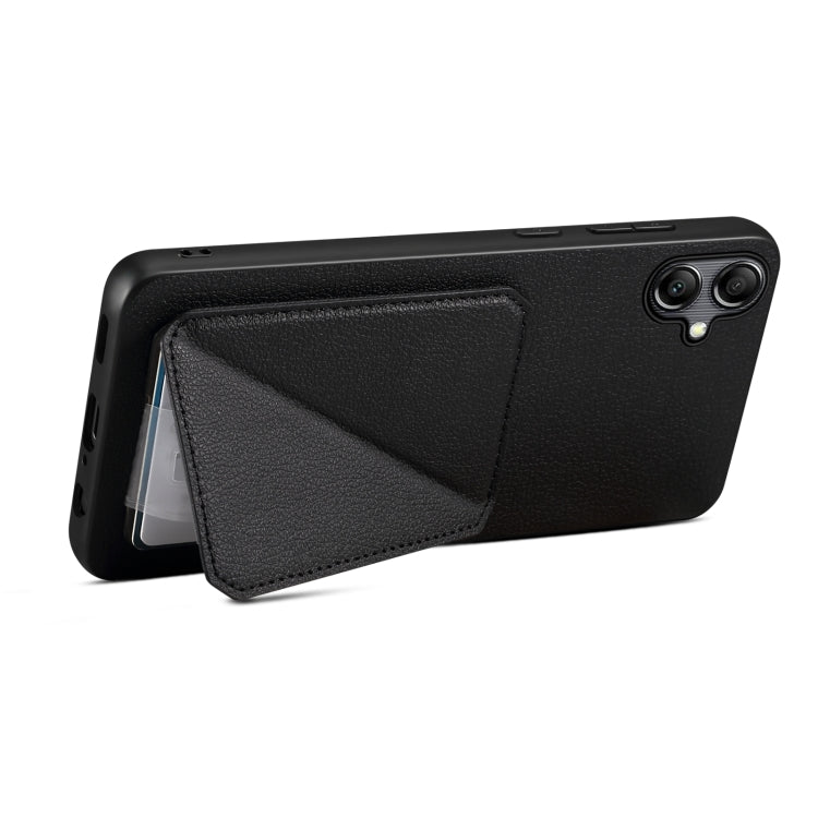 For Samsung Galaxy S23 FE 5G Denior Imitation Calf Leather Back Phone Case with Holder(Black) - free shipping - PMC TechLife - Order now!