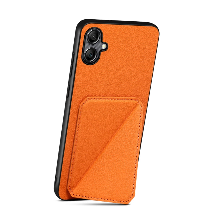 For Samsung Galaxy S23+ 5G Denior Imitation Calf Leather Back Phone Case with Holder(Orange) - Galaxy S23+ 5G Cases by Denior | Online Shopping South Africa | PMC TechLife | Buy Now Pay Later Mobicred