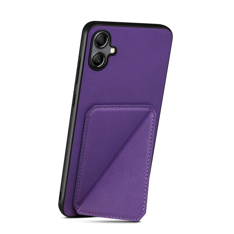 For Samsung Galaxy S24 Ultra 5G Denior Imitation Calf Leather Back Phone Case with Holder(Purple) - Galaxy S24 Ultra 5G Cases by Denior | Online Shopping South Africa | PMC TechLife | Buy Now Pay Later Mobicred