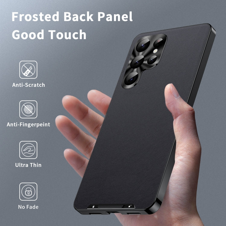 For Samsung Galaxy S23 Ultra 5G MagSafe Magnetic Plain Metal Phone Case(Black) - Galaxy S23 Ultra 5G Cases by PMC TechLife | Online Shopping South Africa | PMC TechLife