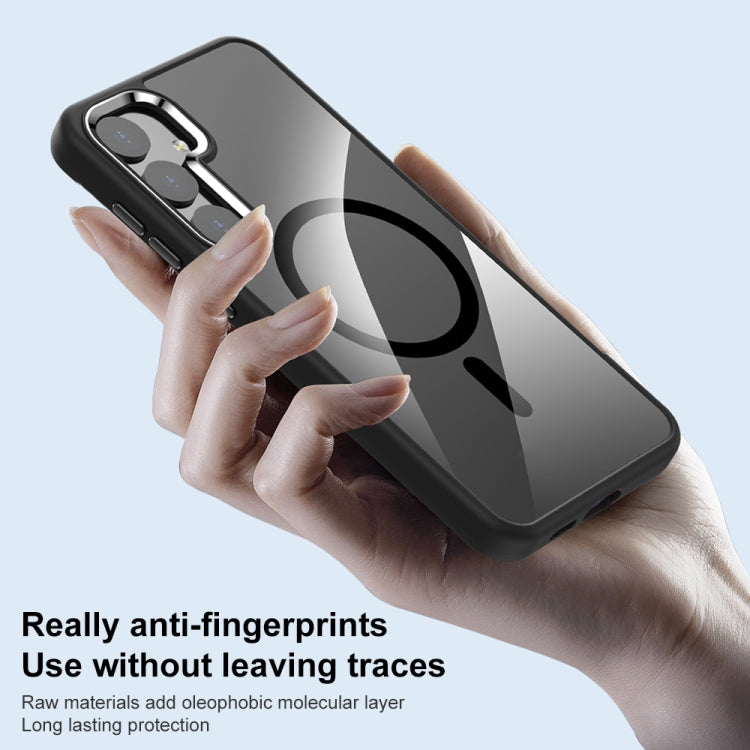 For Samsung Galaxy S24 5G MagSafe Anti-fingerprint Highly Transparent PC Phone Case(Black) - Galaxy S24 5G Cases by PMC TechLife | Online Shopping South Africa | PMC TechLife