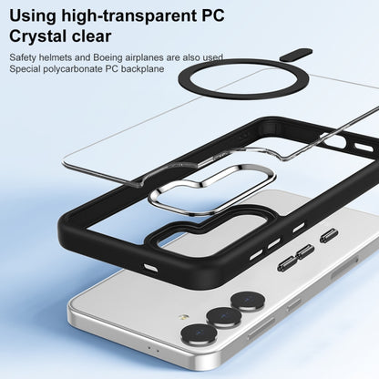 For Samsung Galaxy S24 Ultra 5G MagSafe Anti-fingerprint Highly Transparent PC Phone Case(Black) - Galaxy S24 Ultra 5G Cases by PMC Jewellery | Online Shopping South Africa | PMC Jewellery