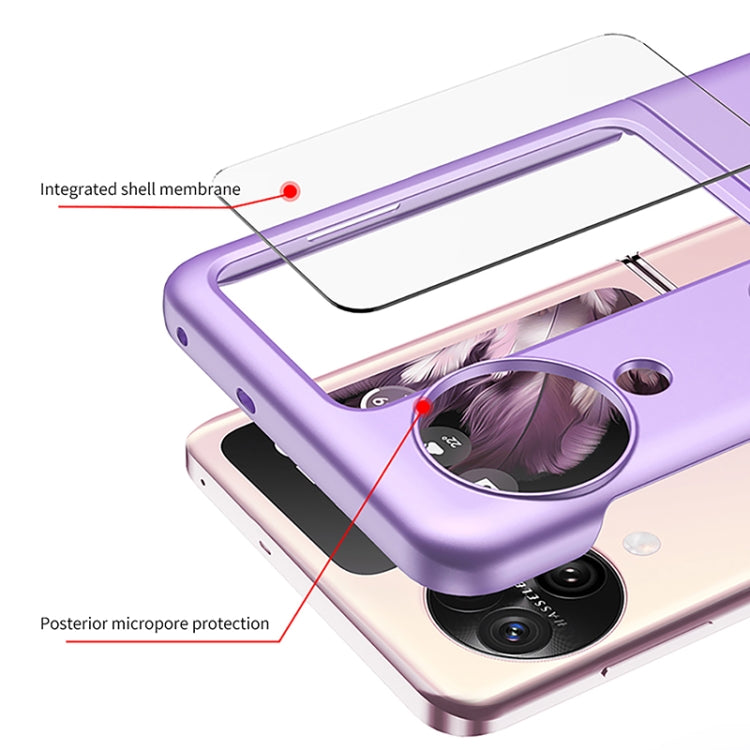 For OPPO Find N3 Flip GKK Integrated Ultra-thin Full Coverage Phone Case with Ring Holder(Gold) - free shipping - PMC TechLife - Order now!