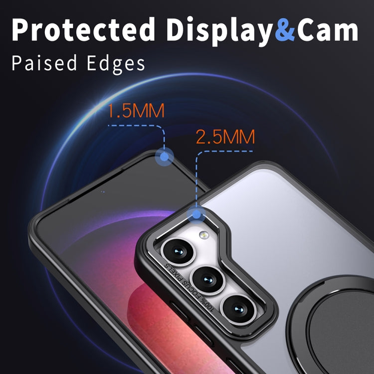 For Samsung Galaxy S23 FE 5G 360-degree Rotating MagSafe Magnetic Holder Phone Case(Black) - Galaxy S23 FE 5G Cases by PMC TechLife | Online Shopping South Africa | PMC TechLife