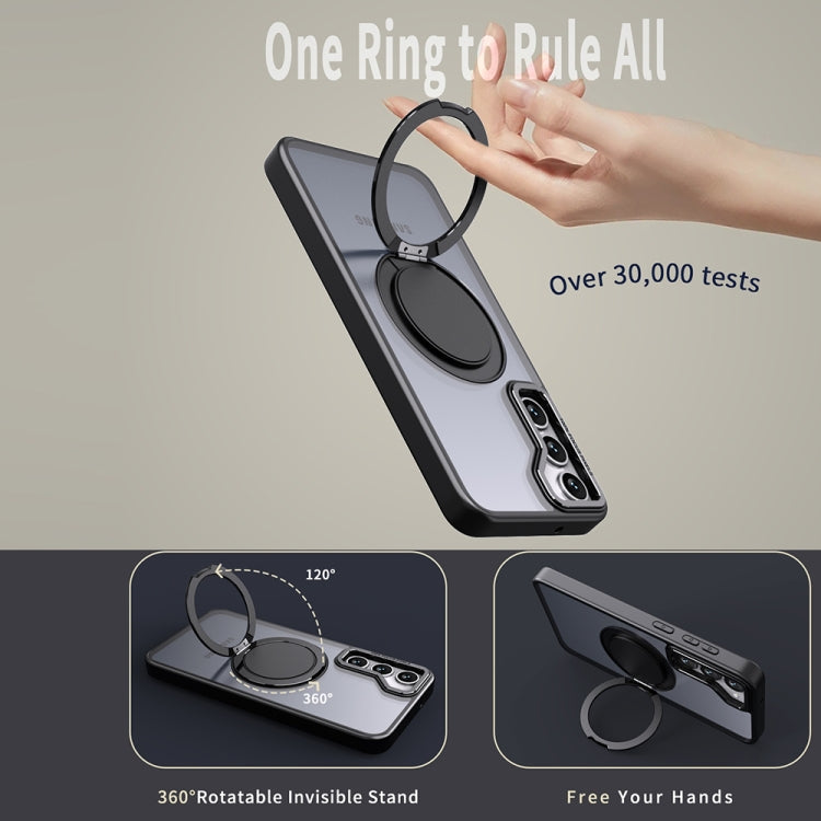 For Samsung Galaxy S23+ 5G 360-degree Rotating MagSafe Magnetic Holder Phone Case(Black) - Galaxy S23+ 5G Cases by PMC TechLife | Online Shopping South Africa | PMC TechLife