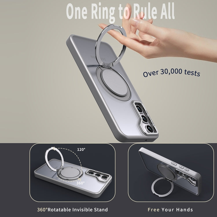 For Samsung Galaxy S24+ 5G 360-degree Rotating MagSafe Magnetic Holder Phone Case(Titanium Grey) - Galaxy S24+ 5G Cases by PMC Jewellery | Online Shopping South Africa | PMC Jewellery