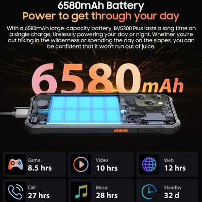 Blackview BV5300 Plus, 8GB+128GB, IP68/IP69K/MIL-STD-810H, 6.1 inch Android 13 MediaTek Helio G72 Octa Core, Network: 4G, OTG(Orange) - Blackview by Blackview | Online Shopping South Africa | PMC Jewellery | Buy Now Pay Later Mobicred