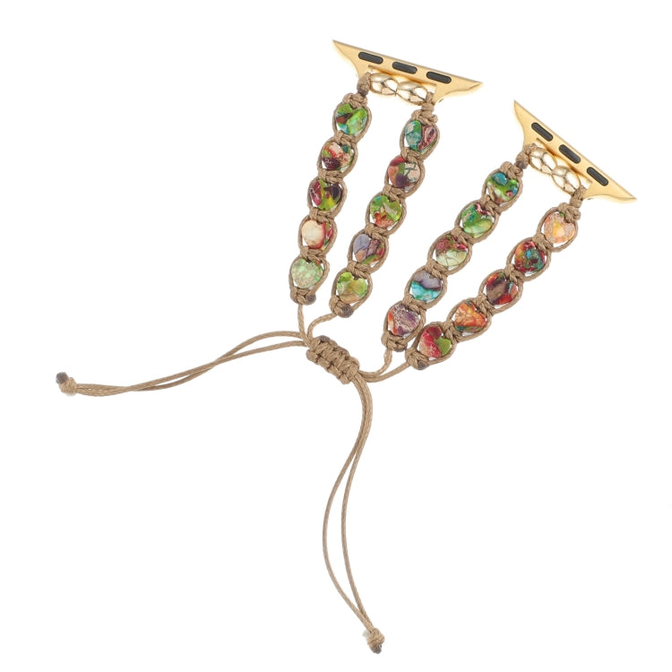 For Apple Watch Series 2 38mm Heart Stones Drawstring Chain Watch Band(Colorful) - free shipping - PMC TechLife - Order now!