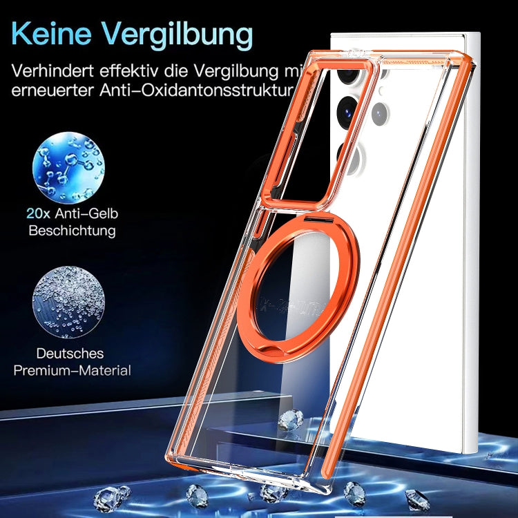 For Samsung Galaxy S24 5G Magnetic 360 Degree Rotating Holder Phone Case(Blue) - Galaxy S24 5G Cases by PMC TechLife | Online Shopping South Africa | PMC TechLife