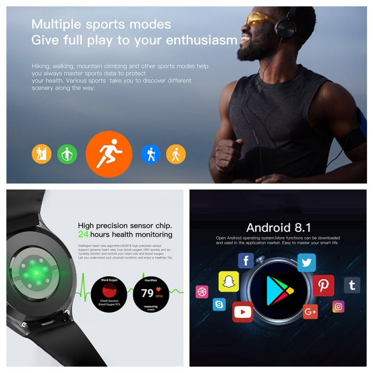UNIWA DM80 1.43 inch IP67 Waterproof Android 8.1 Smart Watch Support 4G Network / WiFi / GPS / NFC(Red) - free shipping - PMC TechLife - Order now!