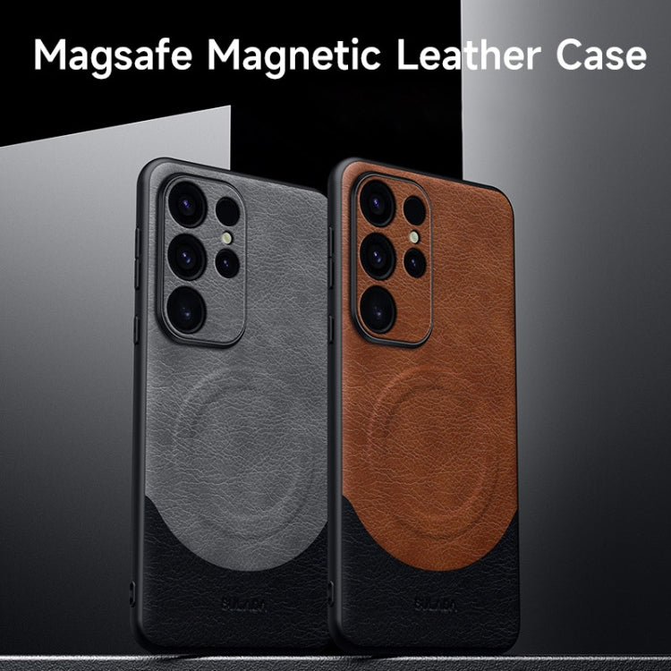 For Samsung Galaxy S24+ 5G SULADA Stitching Leather MagSafe Magnetic Phone Case(Orange) - free shipping - PMC TechLife - Order now!