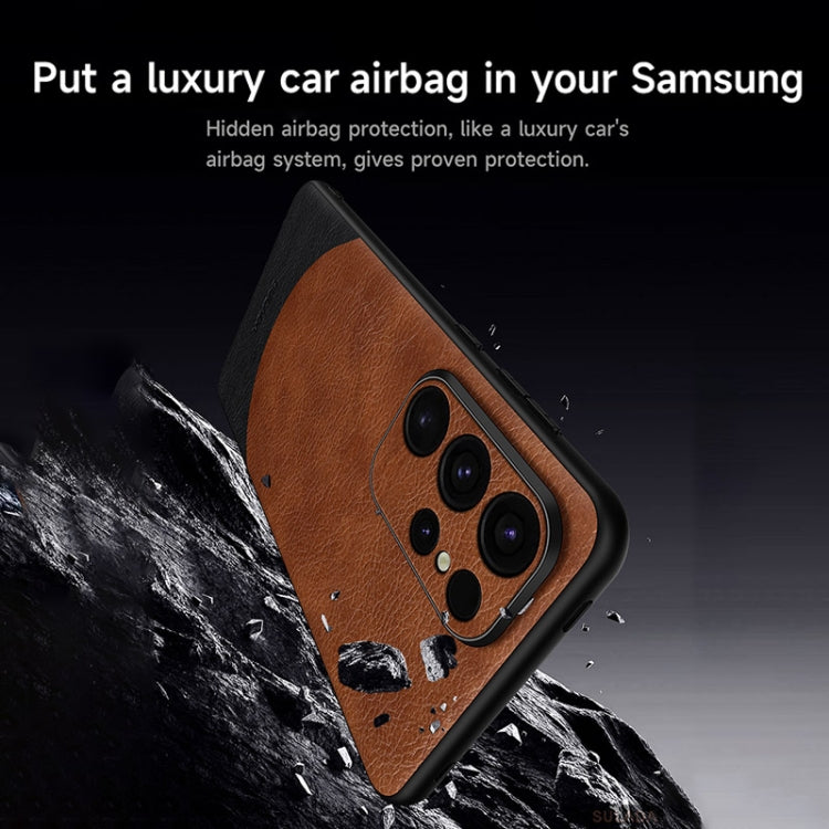 For Samsung Galaxy S24+ 5G SULADA Stitching Leather MagSafe Magnetic Phone Case(Orange) - free shipping - PMC TechLife - Order now!