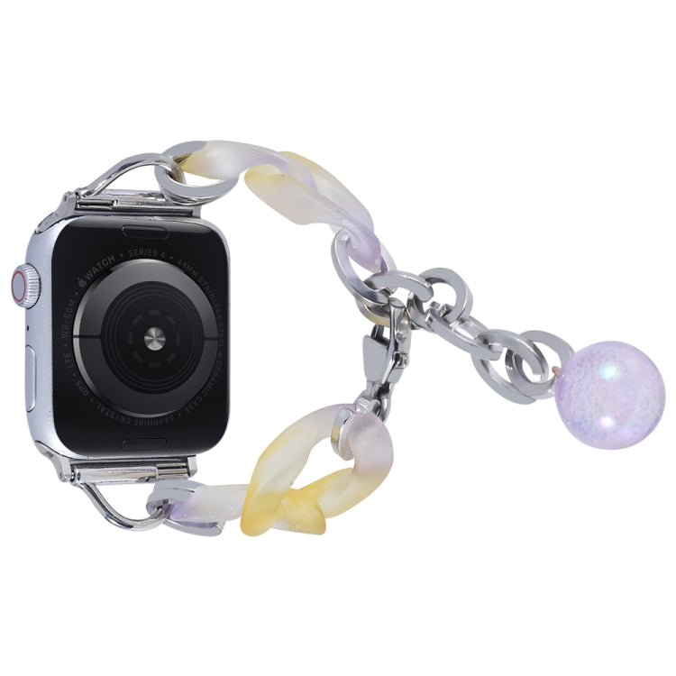 For Apple Watch 42mm Gradient Resin Chain Watch Band(Purple) - free shipping - PMC TechLife - Order now!