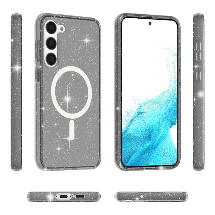 For Samsung Galaxy S24+ 5G Terminator Style Glitter Powder MagSafe Magnetic Phone Case(Black) - Galaxy S24+ 5G Cases by PMC TechLife | Online Shopping South Africa | PMC TechLife