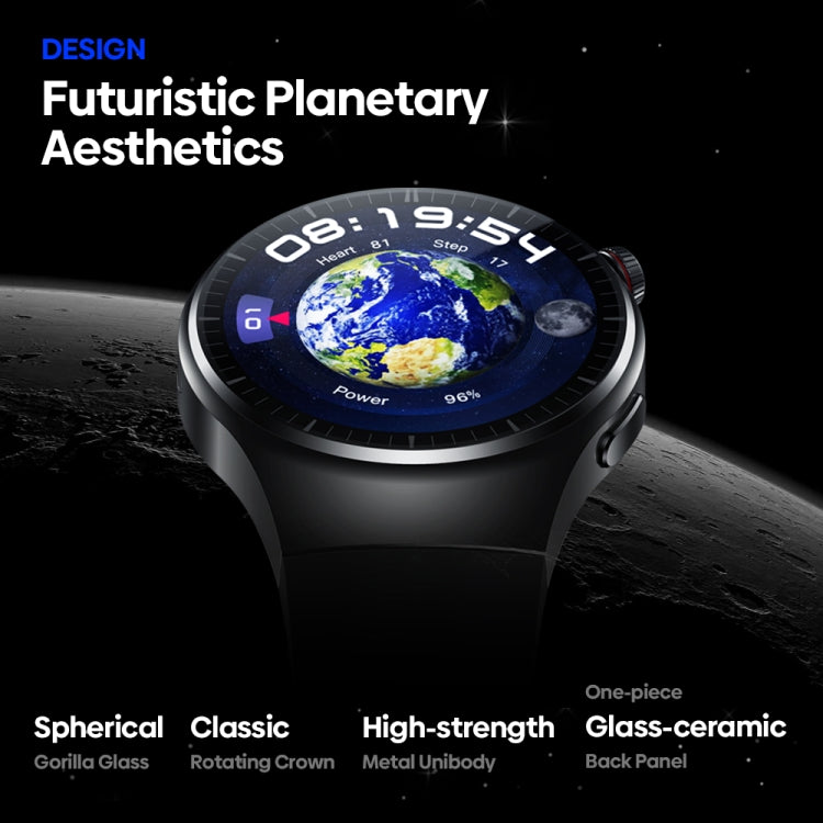 Zeblaze Thor Ultra 1.43 inch AMOLED Screen Android Smart Watch, Silicone Strap(Black) - free shipping - PMC TechLife - Order now!