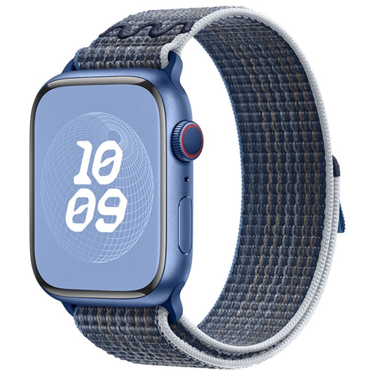 For Apple Watch 42mm Loop Nylon Watch Band(Storm Blue) - Watch Bands by PMC Jewellery | Online Shopping South Africa | PMC Jewellery