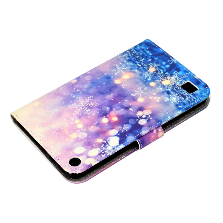 For Amazon Kindle Fire 7 (2019) / (2017) / (2016) / (2015) Colored Drawing Pattern Horizontal Flip PU Leather Case with Holder & Card Slot & Sleep / Wake-up Function(Purple Quicksand) - free shipping - PMC TechLife - Order now!