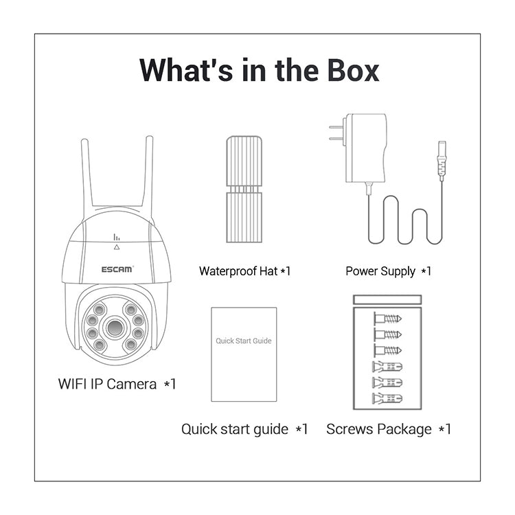 ESCAM QF518 5MP Smart WiFi IP Camera, Support AI Humanoid Detection / Auto Tracking / Dual Light Night Vision / Cloud Storage / Two Way Audio / TF Card, Plug:EU Plug(White) - free shipping - PMC TechLife - Order now!