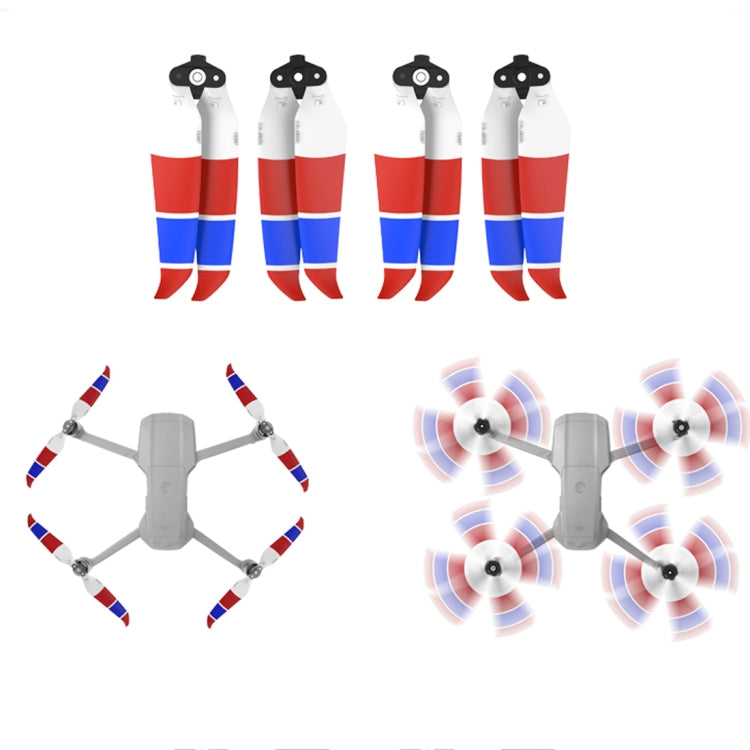 2 Pairs Sunnylife 7238F-3C For DJI Mavic Air 2 Double-sided Three-color Low Noise Quick-release Propellers(Red Blue White) - DIY Propeller by PMC TechLife | Online Shopping South Africa | PMC TechLife | Buy Now Pay Later Mobicred