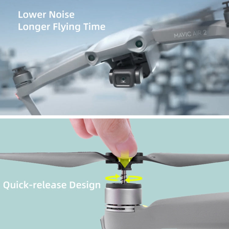 2 Pairs Sunnylife 7238F-2 For DJI Mavic Air 2 / Air 2S Low Noise Quick-release Propellers(Gold) - DIY Propeller by Sunnylife | Online Shopping South Africa | PMC TechLife