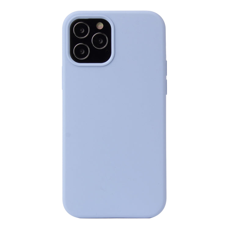 For iPhone 12 / 12 Pro Solid Color Liquid Silicone Shockproof Protective Case(Lilac Purple) - iPhone 12 / 12 Pro Cases by PMC TechLife | Online Shopping South Africa | PMC TechLife