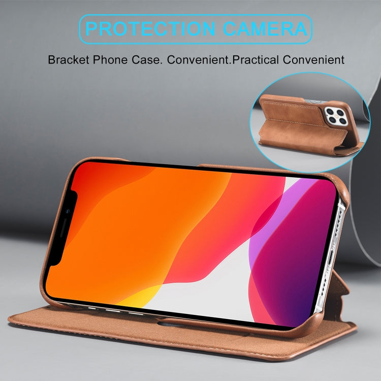 For iPhone 12 Pro Max LC.IMEEKE Hon Ancient Series Horizontal Flip Leather Case with Holder & Card Slot(Brown) - iPhone 12 Pro Max Cases by LC.IMEEKE | Online Shopping South Africa | PMC TechLife | Buy Now Pay Later Mobicred