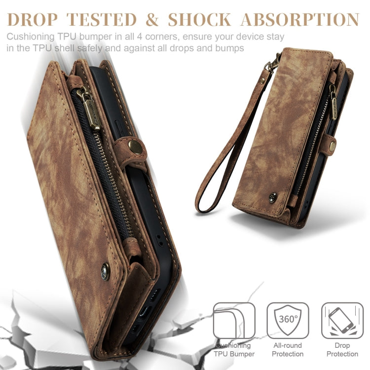 For iPhone 12 / 12 Pro CaseMe-008 Detachable Multifunctional Wallet Leather Phone Case (Brown) - free shipping - PMC TechLife - Order now!