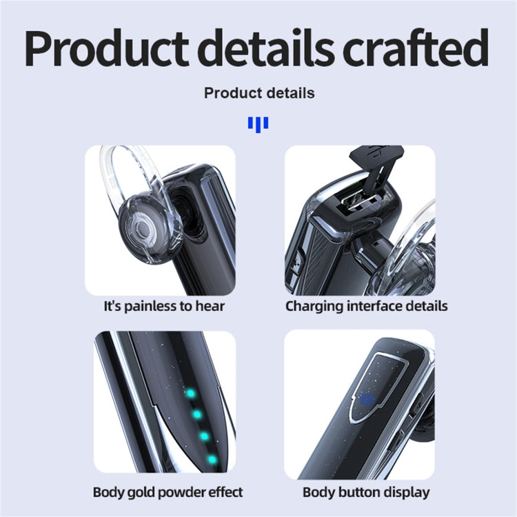 ME-3 Bluetooth 5.0 Business Style Touch Switch Bluetooth Earphone(Black) - Bluetooth Earphone by PMC TechLife | Online Shopping South Africa | PMC TechLife