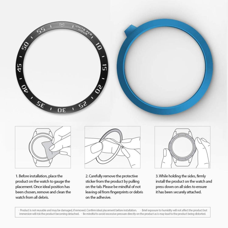 For Samsung Galaxy Watch 3 41mm Smart Watch Steel Bezel Ring, A Version(Black Ring White Letter) - Watch Cases by ENKAY | Online Shopping South Africa | PMC TechLife | Buy Now Pay Later Mobicred