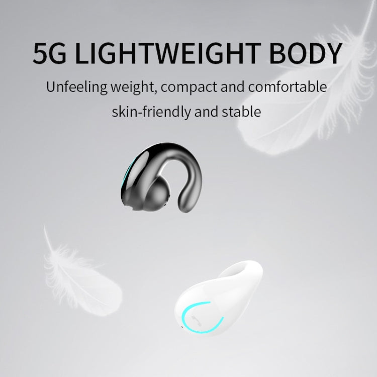 YX08 Ultra-light Ear-hook Wireless V5.0 Bluetooth Earphones Ear Clip Stereo Bluetooth Headset with Mic(Black) - Bluetooth Earphone by PMC TechLife | Online Shopping South Africa | PMC TechLife