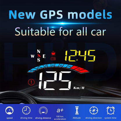 M16 Car HUD Head-up Display GPS Speed Meter Speed / Voltage - Head Up Display System by PMC Jewellery | Online Shopping South Africa | PMC Jewellery