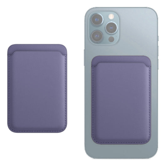 Leather Wallet Pouch Card Holder Magsafing Case for iPhone 13 Series / 12 Series (Purple) - iPhone 12 Pro Max Cases by PMC Jewellery | Online Shopping South Africa | PMC Jewellery