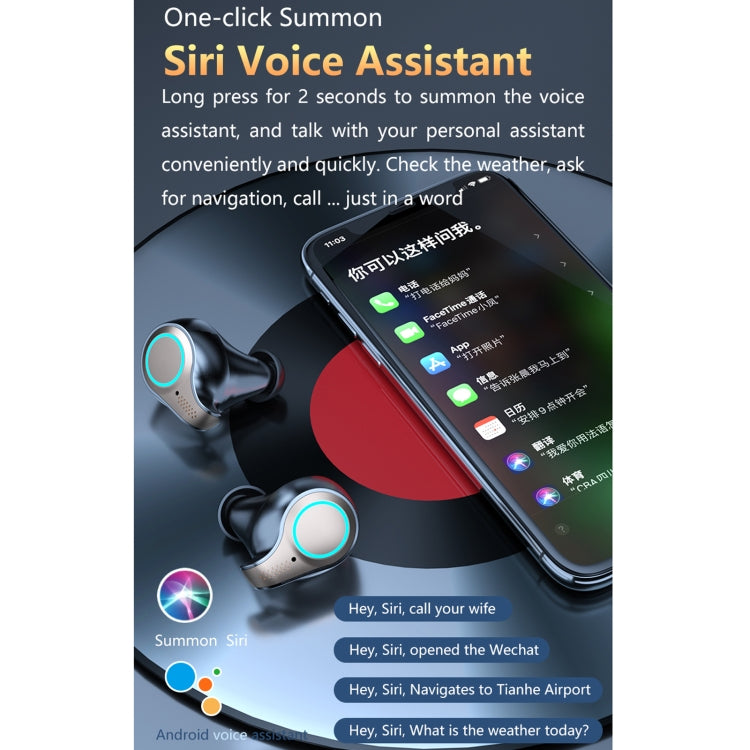 M18 Bluetooth 5.1 LED Display Screen Waterproof Wireless Bluetooth Earphone with Charging Box - Bluetooth Earphone by PMC TechLife | Online Shopping South Africa | PMC TechLife
