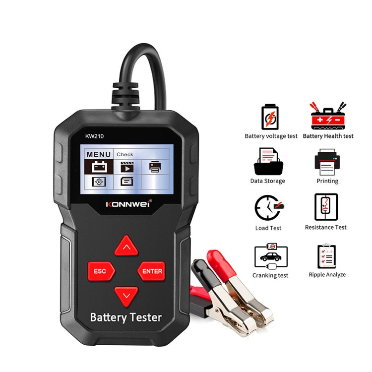 KONNWEI KW210 Car Battery Test Battery Capacity Resistance Battery Detector - Code Readers & Scan Tools by KONNWEI | Online Shopping South Africa | PMC Jewellery | Buy Now Pay Later Mobicred