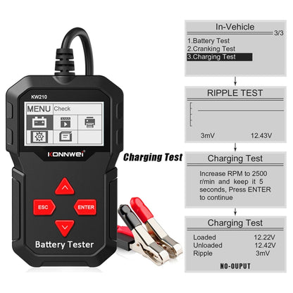 KONNWEI KW210 Car Battery Test Battery Capacity Resistance Battery Detector - Code Readers & Scan Tools by KONNWEI | Online Shopping South Africa | PMC Jewellery | Buy Now Pay Later Mobicred