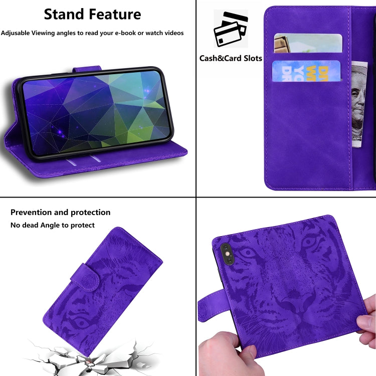 For Samsung Galaxy S20 FE / S20 FE 5G / S20 Lite Tiger Embossing Pattern Horizontal Flip Leather Case with Holder & Card Slots & Wallet(Purple) - Galaxy S20 FE Cases by NILLKIN | Online Shopping South Africa | PMC Jewellery