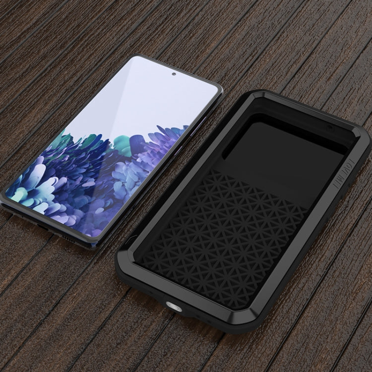 For Samsung Galaxy S20 FE LOVE MEI Metal Shockproof Waterproof Dustproof Protective Case with Glass(White) - free shipping - PMC TechLife - Order now!