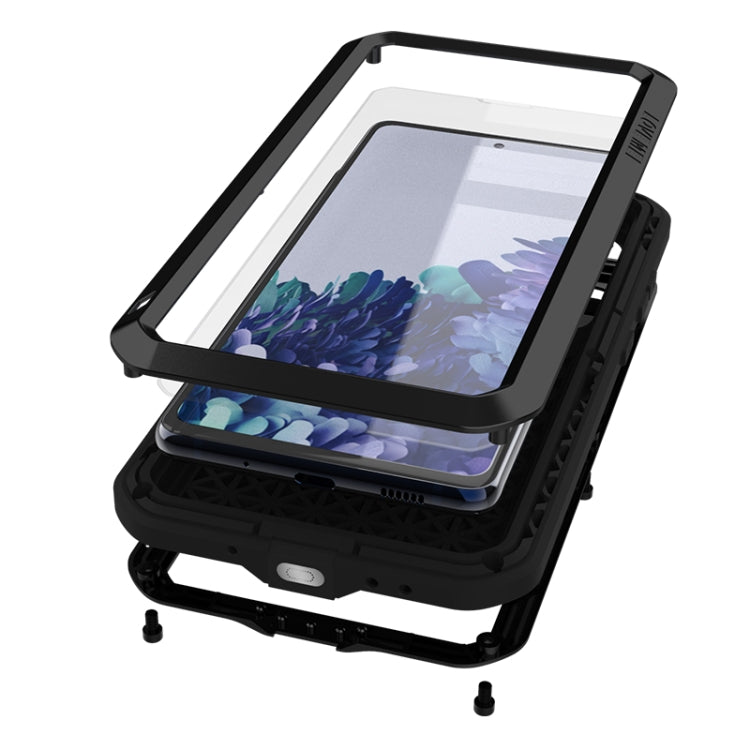 For Samsung Galaxy S20 FE LOVE MEI Metal Shockproof Waterproof Dustproof Protective Case with Glass(White) - free shipping - PMC TechLife - Order now!